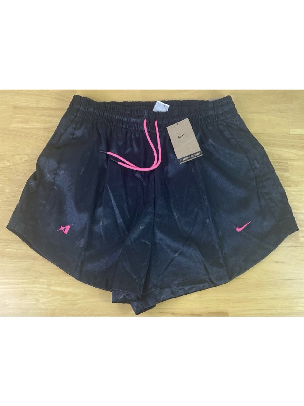 Nike A'ja Wilson Signature Black Satin Basketball Shorts HM7710-010 - Women’s L